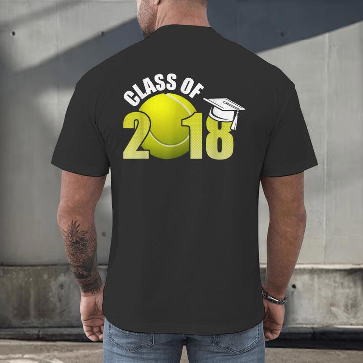 Class Of 2018 Shirts Graduation Senior Tennis Shirt Men's Back Print T-Shirt