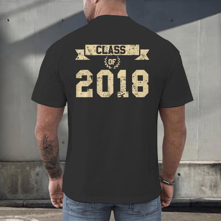 Class Of 2018 T-Shirt For 2018 Graduation Seniors Men's Back Print T-Shirt