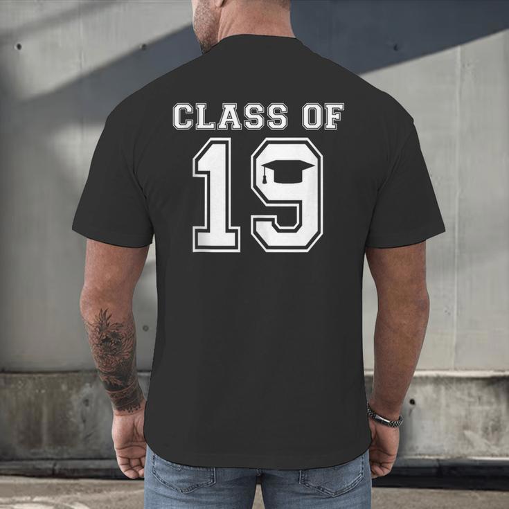 Class Of 2019 School Graduation Graphic Men's Back Print T-Shirt