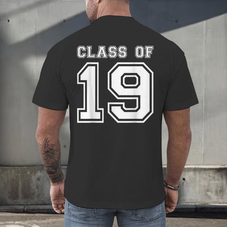 Class Of 2019 Senior Graduation Shirt 2019 Graduate Men's Back Print T-Shirt