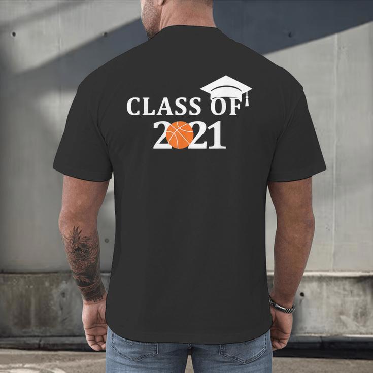 Class Of 2021 Graduation Him Her Basketball Pullover Men's Back Print T-Shirt