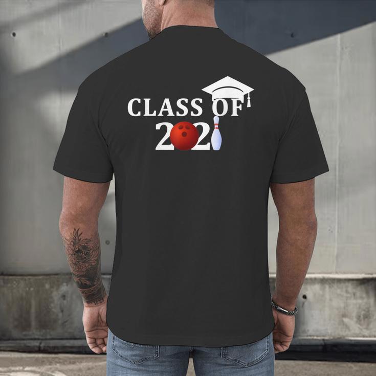 Class Of 2021 Graduation For Him Her Bowling Men's Back Print T-Shirt