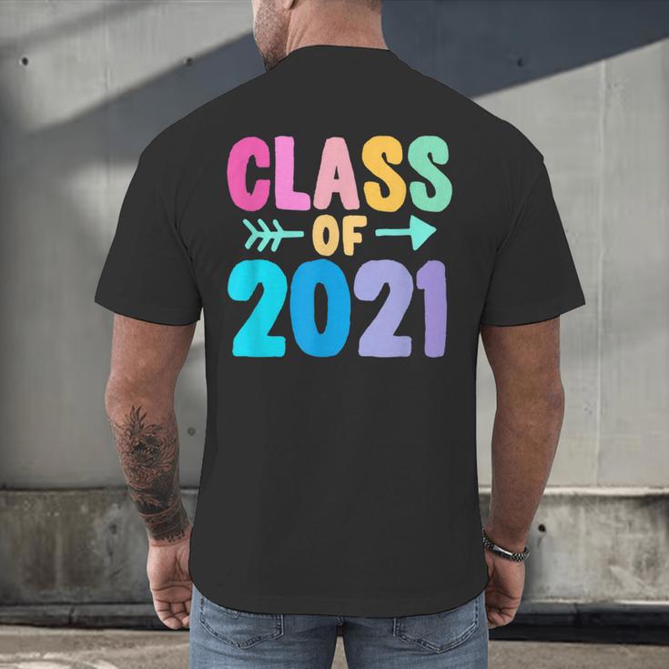Class Of 2021 Graduation Grow With Me Men's Back Print T-Shirt