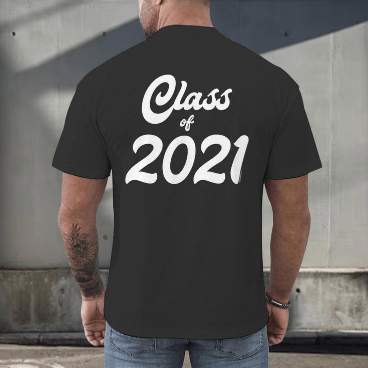 Class Of 2021 Graduation School Spirit Her Senior Class Men's Back Print T-Shirt