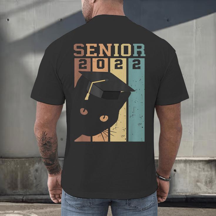 Class Of 2022 Graduation Cat Seniors Grad Men's Back Print T-Shirt