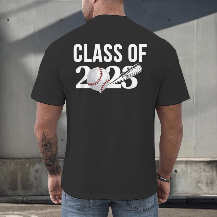 Class 2023 Graduation Senior Baseball Player Men's Back Print T-Shirt