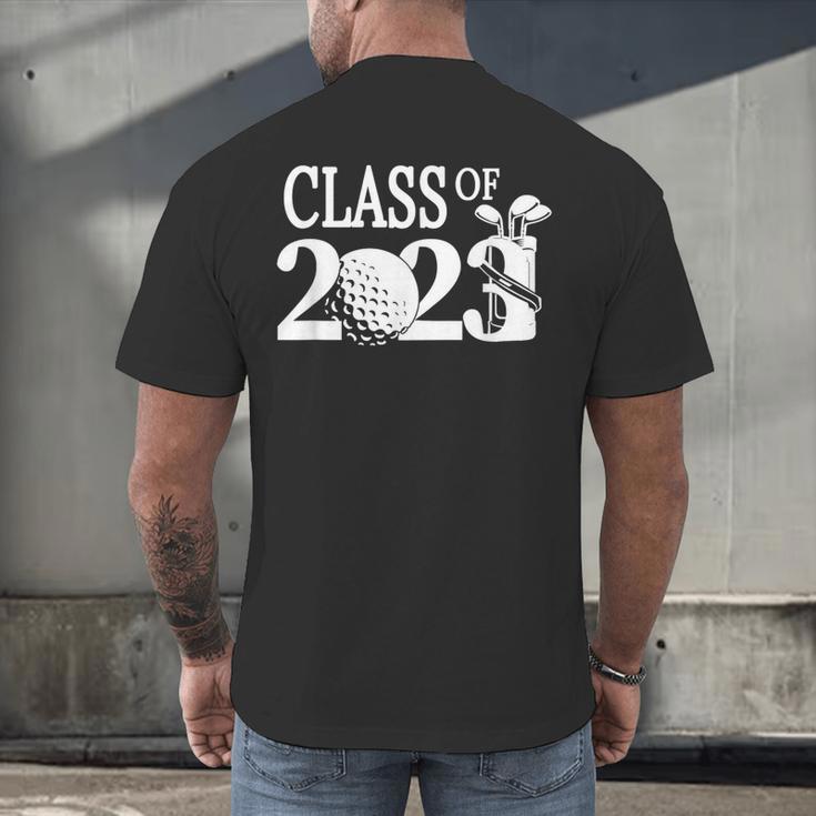 Class Of 2023 Graduation Senior Golfer Golf Player Men's Back Print T-Shirt