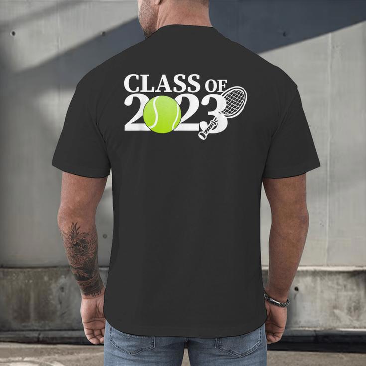 Class Of 2023 Graduation Senior Tennis Player Men's Back Print T-Shirt