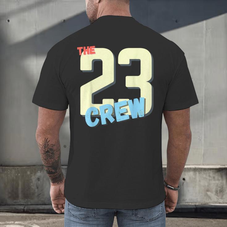 Class Of 2023 Seniors 23 Crew Senior Graduation Idea Men's Back Print T-Shirt
