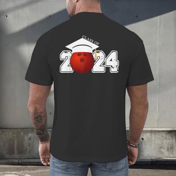 Class Of 2024 Graduation For Him Her Bowling Sports Men's Back Print T-Shirt