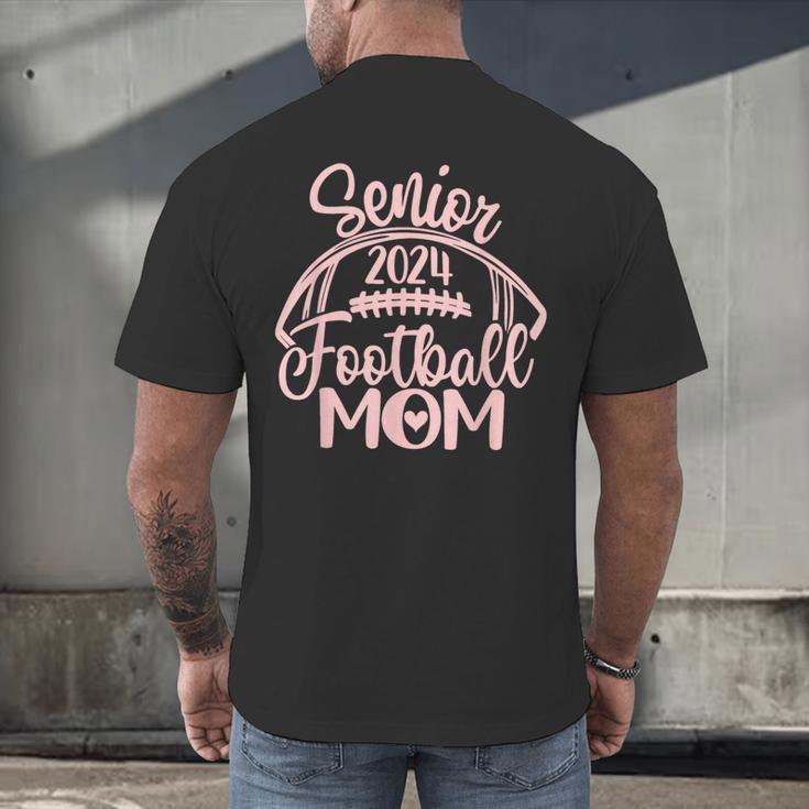 Class Of 2024 Senior Football Graduation Mom Men's Back Print T-Shirt