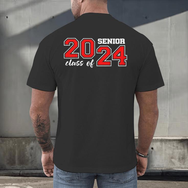 Class Of 2024 Senior Year Boys Girls School Graduation Men's Back Print T-Shirt