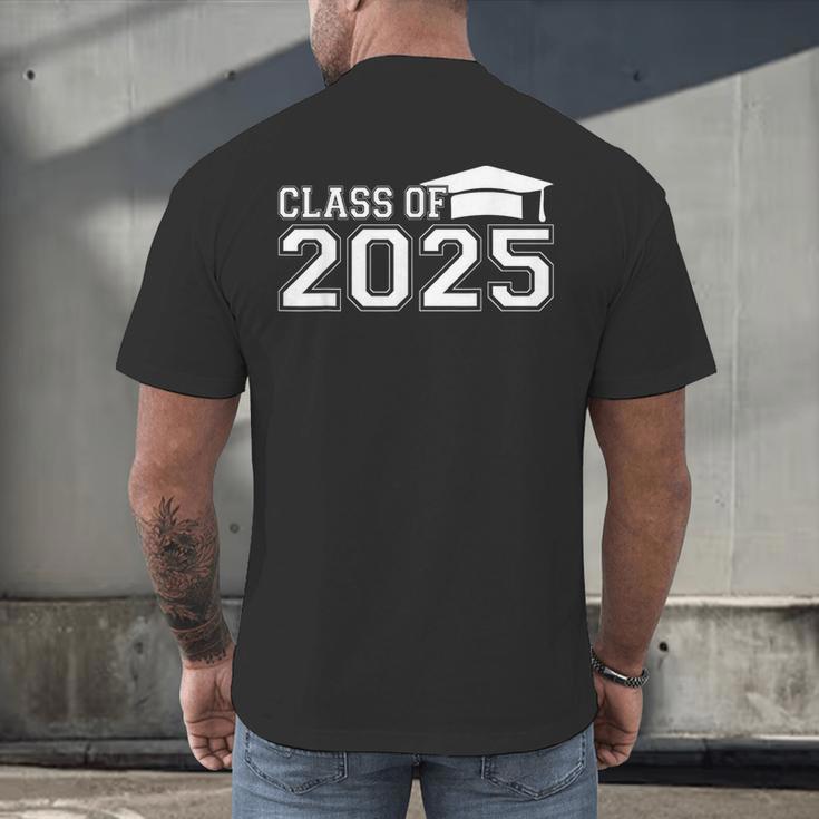 Class Of 2025 First Day Of School Kindergarten Graduation Men's Back Print T-Shirt