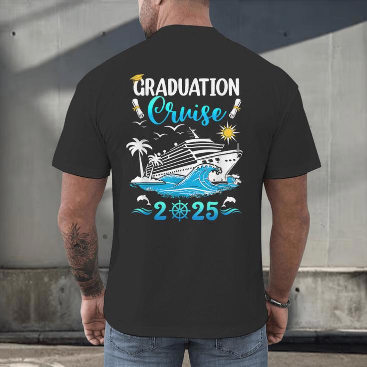 Class Of 2025 Graduation Cruise Senior Graduates Vacation Men's Back Print T-Shirt