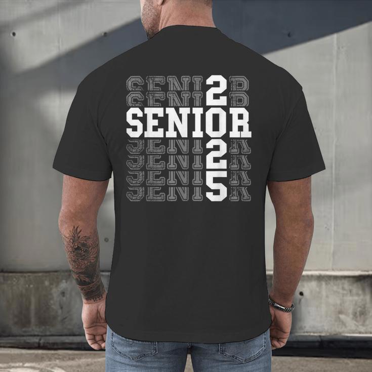 Class Of 2025 Senior 2025 Back To School 2025 Graduation 25 Men's Back Print T-Shirt