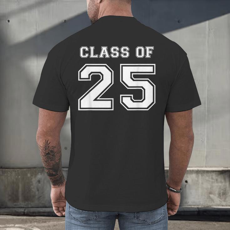 Class Of 2025 Senior Graduation High School Back To School Men's Back Print T-Shirt