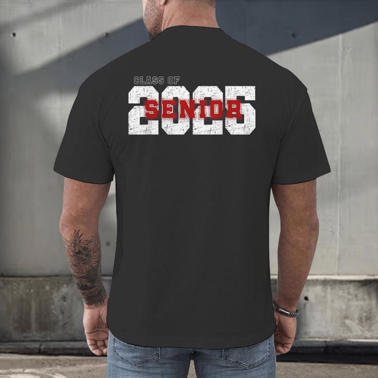 Class Of 2025 Senior Graduation 2025 And Red Men's Back Print T-Shirt