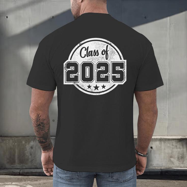 Class Of 2025 Senior School Graduation College Men's Back Print T-Shirt