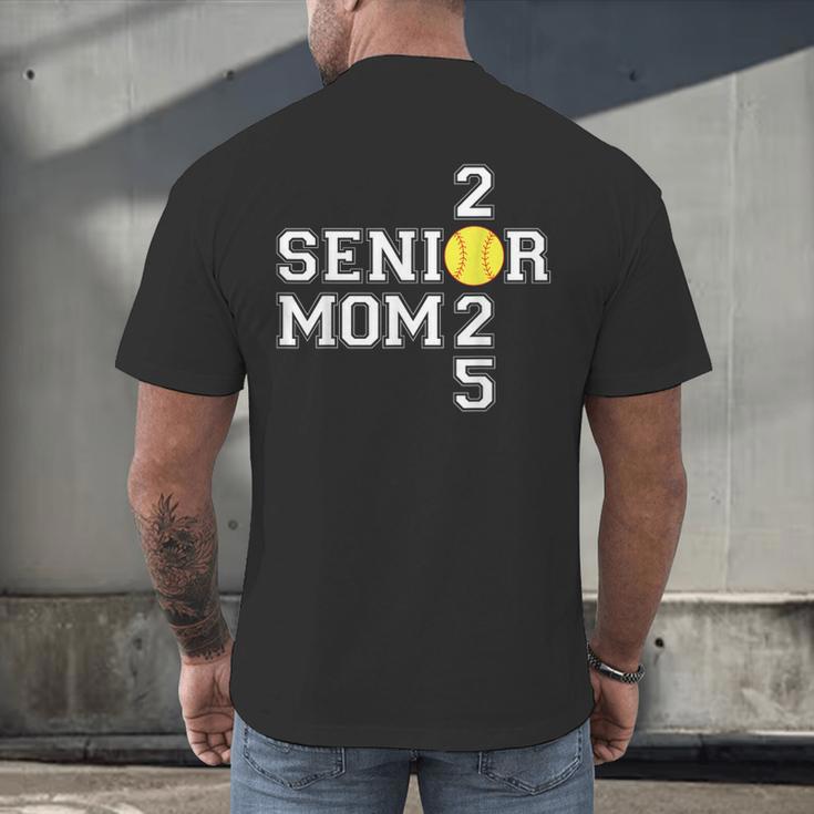 Class Of 2025 Softball Mom Senior Graduation Graduate Women Men's Back Print T-Shirt