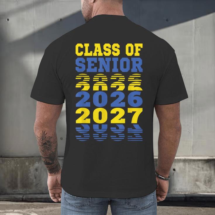 Class Of 2026 2027 Senior Graduation Students Men's Back Print T-Shirt
