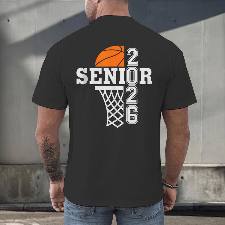 Class Of 2026 Basketball Senior 26 Player Team Graduation Men's Back Print T-Shirt