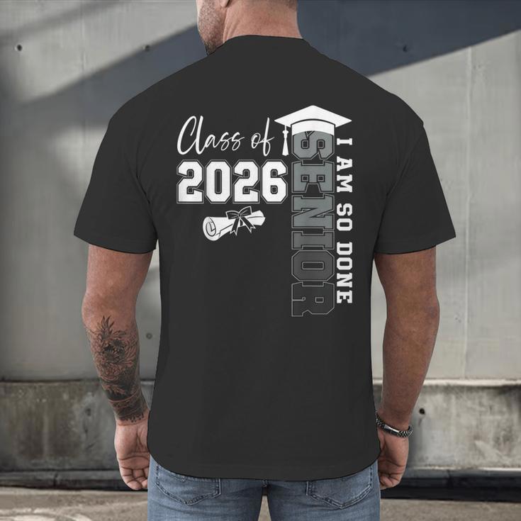 Class Of 2026 Senior 2026 Graduation Decoration Men Senior Men's Back Print T-Shirt
