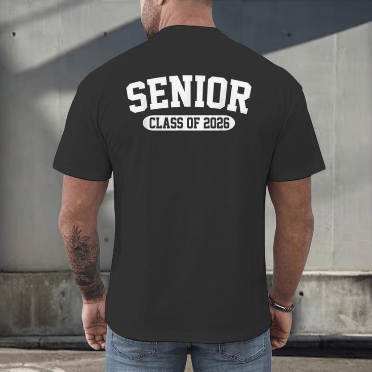 Class Of 2026 Senior 2026 Graduation Or First Day Of School Men's Back Print T-Shirt