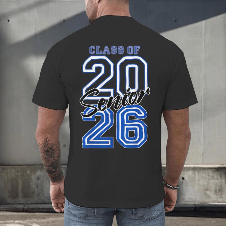 Class Of 2026 Senior Graduation High School And College Grad Men's Back Print T-Shirt