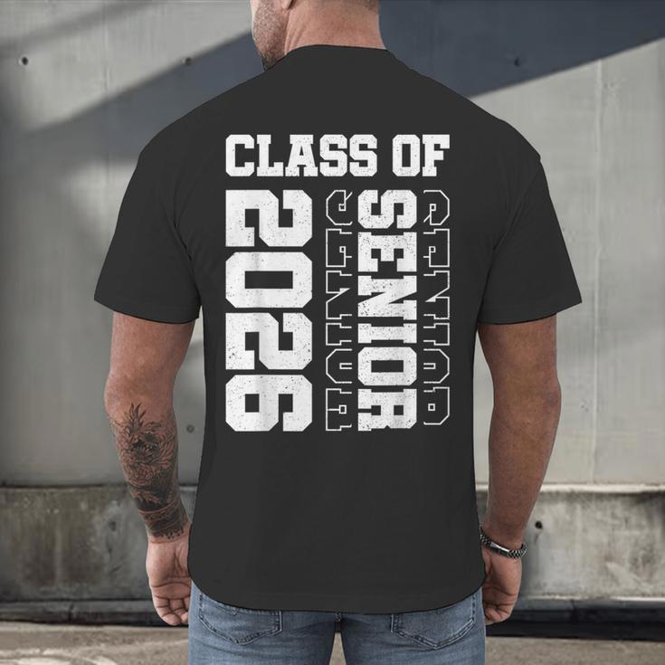 Class Of 2026 Shirt School Senior Year Graduation 2026 Men's Back Print T-Shirt