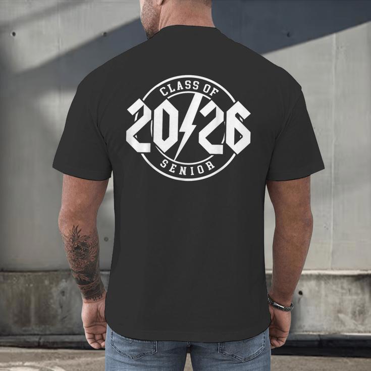 Class Of 2026 Twenty 26 Classic Rock Graduation Senior 2026 Men's Back Print T-Shirt