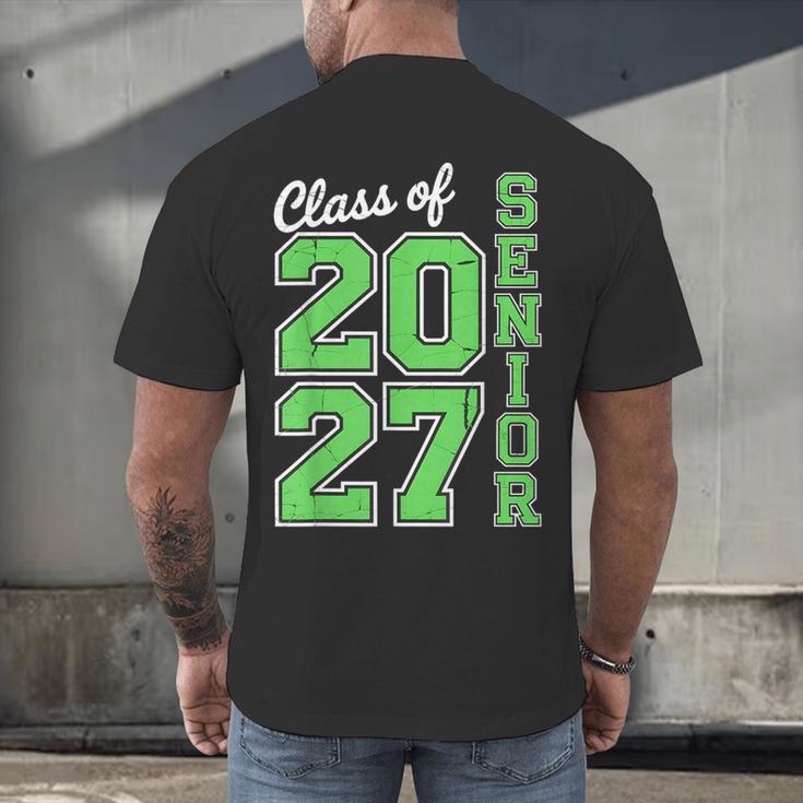 Class Of 2027 Senior 27 High School Graduation Senior 2027 Men's Back Print T-Shirt