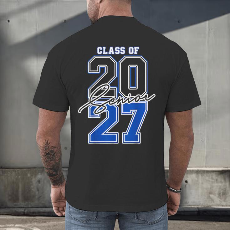 Class Of 2027 Senior 2027 Graduation Men's Back Print T-Shirt