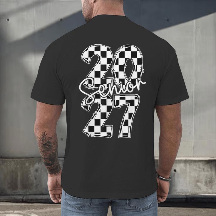 Class Of 2027 Shirt Graduation Senior 2027 Men's Back Print T-Shirt
