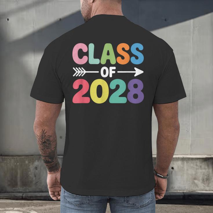 Class Of 2028 Colorful Graduation Men's Back Print T-Shirt
