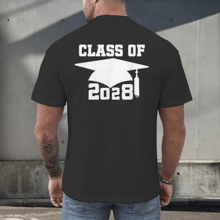 Class Of 2028 T-Shirt School Graduation Pride Tee Men's Back Print T-Shirt