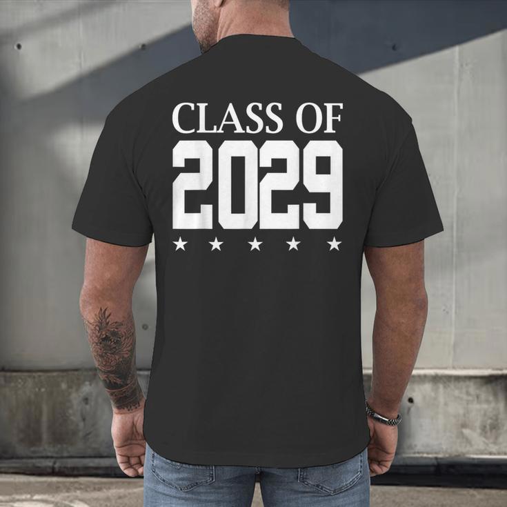 Class Of 2029 School Graduation Graduate s Men's Back Print T-Shirt
