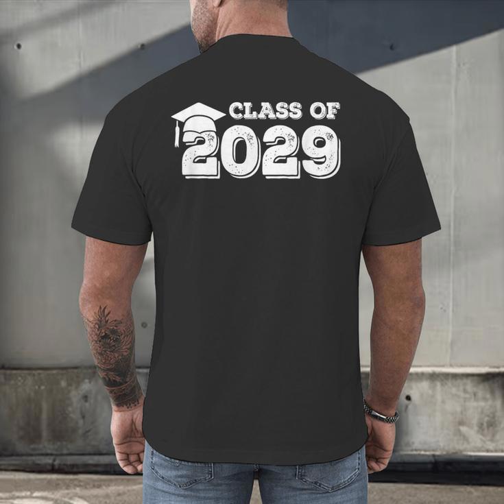 Class Of 2029 Senior Graduation 2029 Shirt Men's Back Print T-Shirt