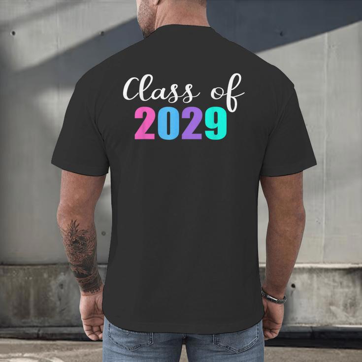 Class Of 2029 Shirt 2nd Grade Onto 3rd Grade Graduation Tee Men's Back Print T-Shirt