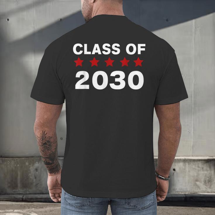 Class Of 2030 Shirt New Kindergarten Student Graduation Men's Back Print T-Shirt