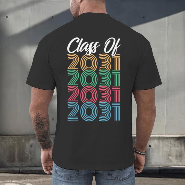 Class Of 2031 Kindergarten GraduationShirt Men's Back Print T-Shirt