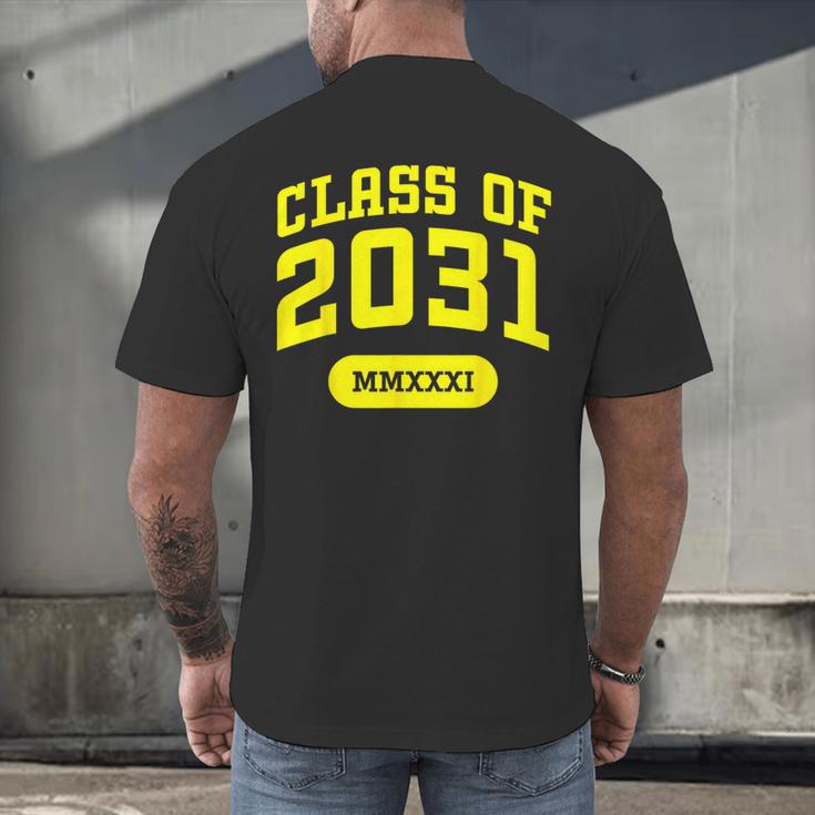 Class Of 2031 Shirts For Kindergarten Photo To Graduation Men's Back Print T-Shirt