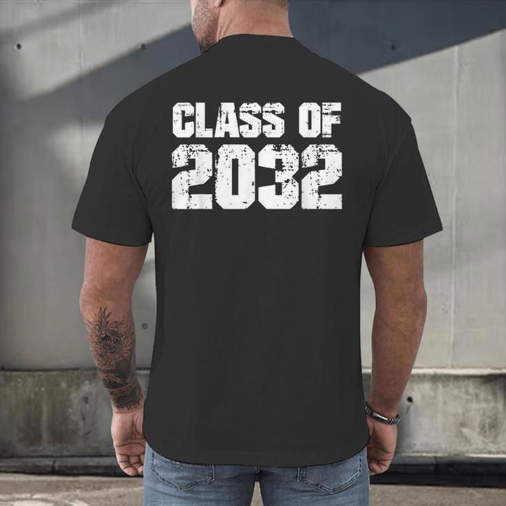Class Of 2032 High School College Graduation Reunion T-Shirt Men's Back Print T-Shirt