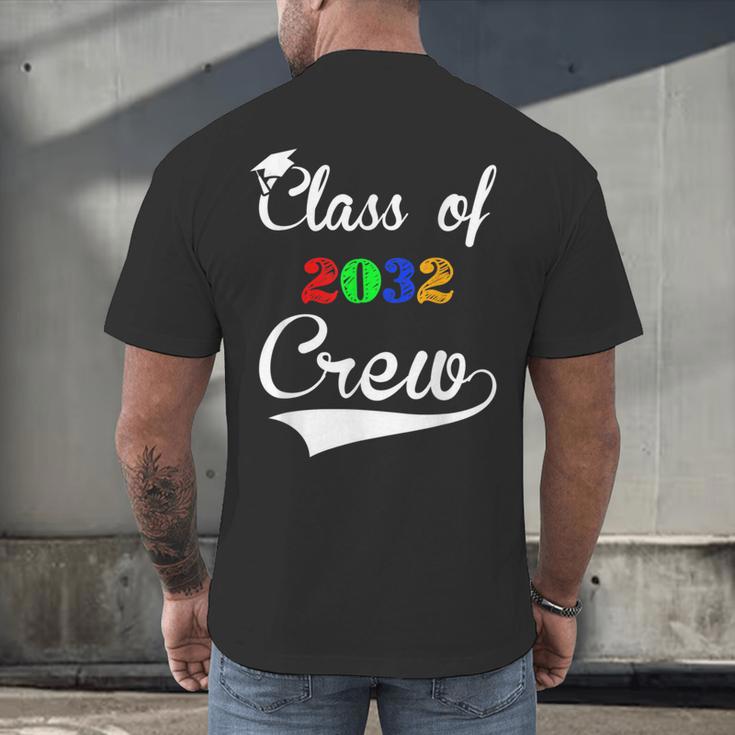 Class Of 2032 Kindergarten Back To School Graduation Men's Back Print T-Shirt