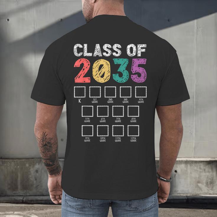 Class Of 2035 Graduation Check List Men's Back Print T-Shirt