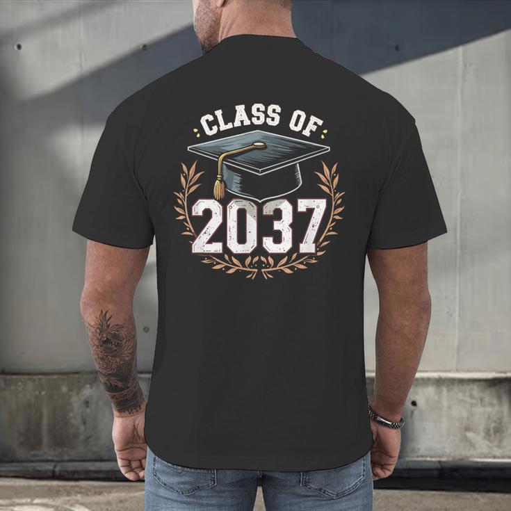 Class Of 2037 Graduation Men's Back Print T-Shirt