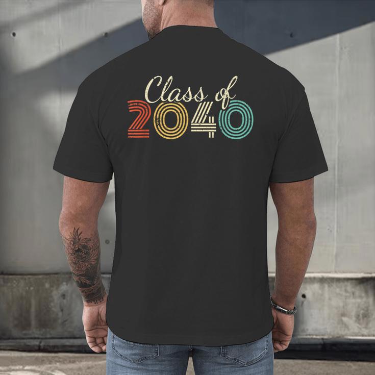 Class Of 2040 Senior Graduate 2040 Graduation Men's Back Print T-Shirt