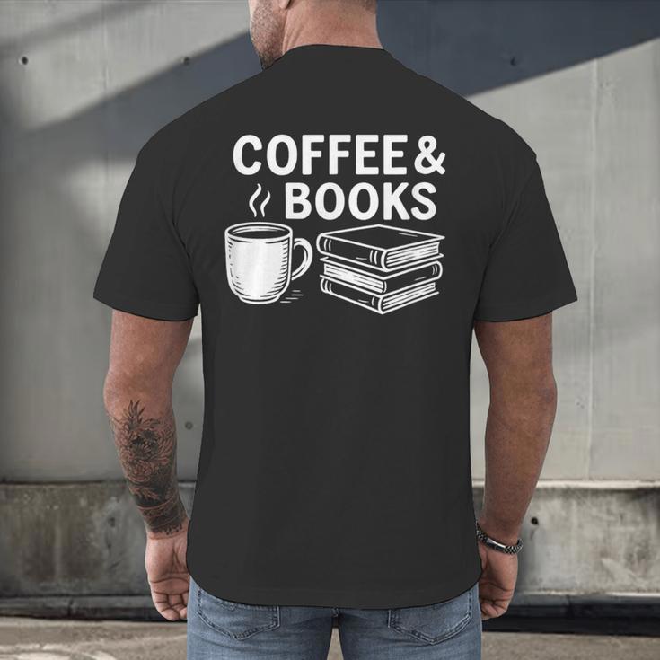 Coffee & Books Men's Back Print T-Shirt Coffee & Books Men's Back Print T-Shirt