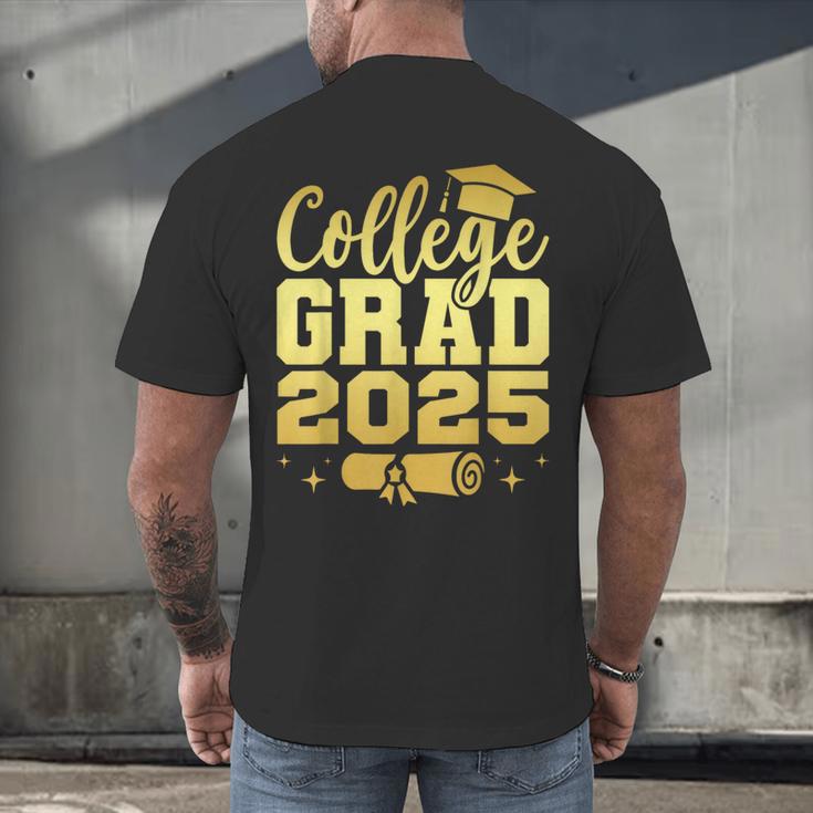 College Grad Class Of 2025 Senior Graduate Graduation Men's Back Print T-Shirt