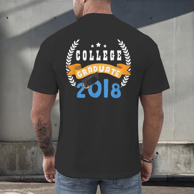 College Graduation Shirts Graduate Grad 2018 Men's Back Print T-Shirt
