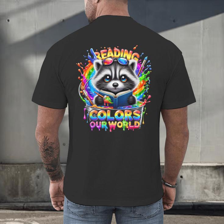 Color Our World 2026 Reading Book Men's Back Print T-Shirt